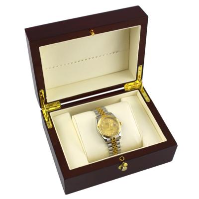 China Wholesale Luxury High Quality Mens Wooden Folding Watch Gift Box Custom Wood Watch Packaging Boxes For Watches Box for sale