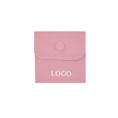 China Fashion Satin Closure Luxury Canvas Jewelry Flap Custom Logo Pu Leather Velvet Linen Jewelry Gift Necklace Pouch Bag for sale