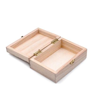 China Fashionable and simple wholesale natural small rectangle jewelry packaging box for necklace bracelet ring for sale