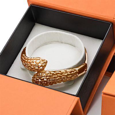 China Fashion Logo Luxury Custom Jewelry Orange Jewelry Engagement Double Packing Small Cardboard Ring Bearer Magnetic Jewelry Box Bangle for sale