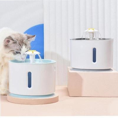 China Cat Dog Water Dispense Water Bottle Custom Automatic Pump LED Light PP Silence Fountain 2L Pet Stainless Material for sale