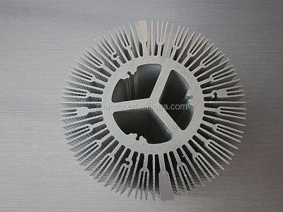 China Aluminum Alloy Sun Flower Extruded Round Aluminum Profile Heat Sink Heatsink For Led / Cloding CPU for sale