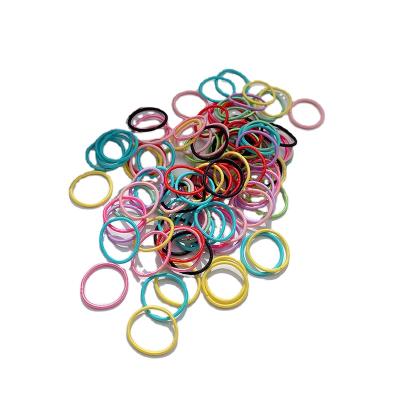 China Fashion / Simple Promotional Sale Hair Circle Colorful Design Competitive Price A Small Durable Bright Silk Elastic Band for sale