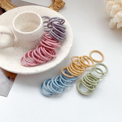 China Fashion / 2021 simple future fashionable Korean version of durable brightly colored premium small color hair tie mixed elastic band for sale