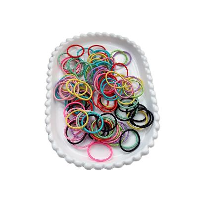 China Fashion / Single Color High Quality Custom Hair Circle Colorful Design A Small Durable Bright Silk Elastic Band for sale