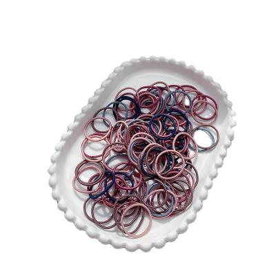 China Fashion/china simple custom fashion hair circle different colors a small durable bright silk elastic band for sale