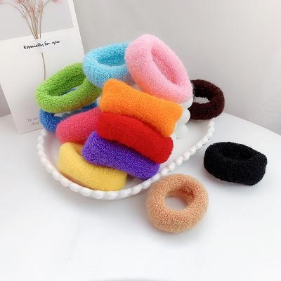 China Fashion / 2021 Korean Simple Ring Hair Towel Ring High Elasticity Fashion Style Hair Rope Simple Hairties for sale