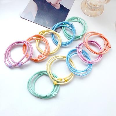 China Fashion / Simple Wholesale Best Price Style Hair Rope China Fashion Newly Durable Macaroon Colored Leather Band for sale