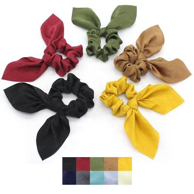 China Fashion Simple Fashion Summer Spring Neck Scarves Accessory Sets Colorful Silk Elastic Hair Bands For Women for sale