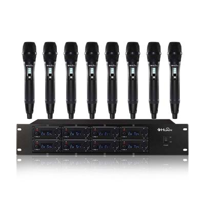 Κίνα Professional 8 Channel UHF Microphone System 8 Handheld Mics προς πώληση