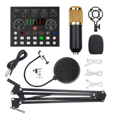 China Recordable Professional Podcast Microphone PC V8 Audio Sound Gold Light Weight for sale