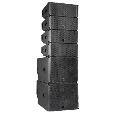 Κίνα Professional Wooden Passive Line Array Speakers Powered Metal Body Black προς πώληση