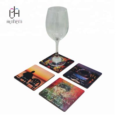 China Sustainable newcomer hot sale customized glass coasters with LOGO printing, M-475 for sale