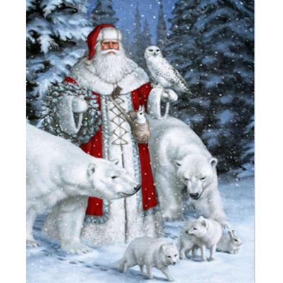 China Christmas Classic 5D DIY Diamond Painting Cross Stitch Santa Claus and Bear Diamond Embroidery Crystal Painting Kit IC-1 for sale