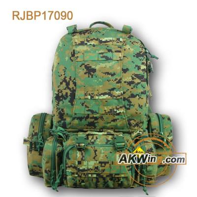 China Multifuntional Waterproof Military Expedition Backpack Woodland Digital Backpack Field Pack Army Tactical Bag for sale