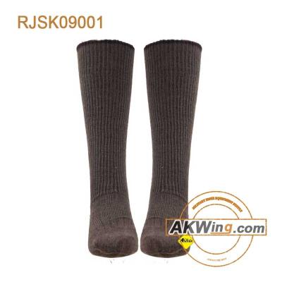 China Antibacterial military army over the calf green boot socks made in china for sale