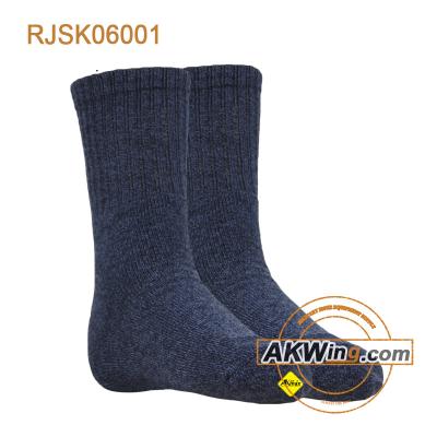 China Navy Blue Thick Terry Antibacterial Army Boots Military Knee High Socks for sale