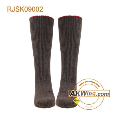 China Antibacterial Brown Government Issue Wool Military Socks Land Force Army Boots Socks for sale