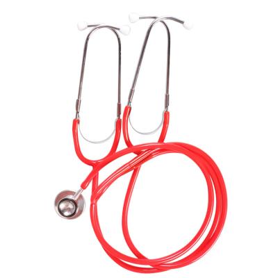 China Medical Stethoscope Teaching Manufacturer Double Head Teaching Stethoscope With Double Tubing for sale