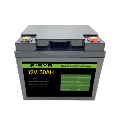 China Rechargeable lithium ion phosphate solar storage battery pack lifepo4 12v 50ah 50Ah for sale