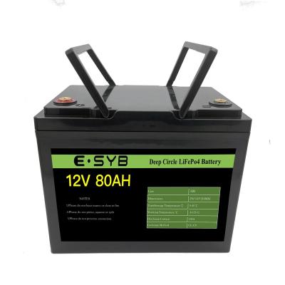 China 12V 80ah Battery Pack Recharge Lithium Batteries 12.8 Volt Lifepo4 OEM Battery Packs For Electric Scooter 256*165*210mm for sale