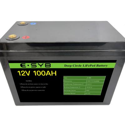 China Long Cycle Battery 12V Lifepo4 Rechargeable Battery 12V 100ah Lifepo4 Battery Pack with BMS Portable Storage Battery for sale