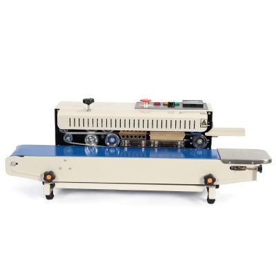 China FR900 Automatic Continuous Paper Food Aluminum Foil Pouch Plastic Bag Sealing Machine for sale