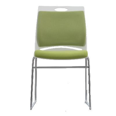 China Contemporary SL-1663AW All White Plastic Plated Solid Steel Plastic Chairs Visitor Chair for sale