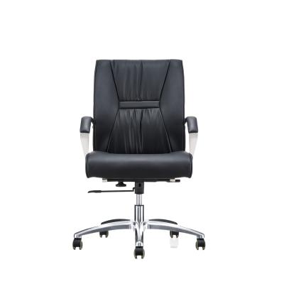 China Fashion Aircraft Revolving Chassis With Locking Function In-Situ PU Leather Office Chair for sale