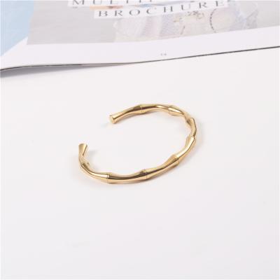 China 2022 Fashion Jewelry Cuff Bracelet Stainless Steel Bangle Bracelet Women Waterproof High End Gold Plated Bangle for sale