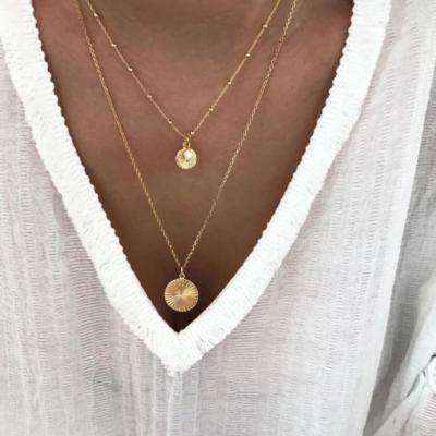 China 2022 Fashion European Waterproof HipHop 18k Pvd Gold Plated Jewelry Stainless Steel Chain Necklace For Women for sale