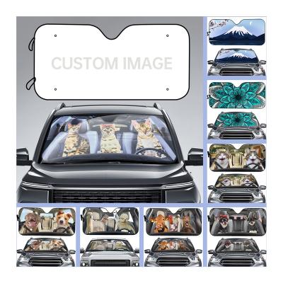 China Car Accessories Auto UV Lowering Window Sunshade Screen Decor Car Printing Car Windshield Sun Shade Reflector Anti UV Sunshade Protector Custom Interior Interior Decor 'screen for sale