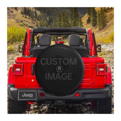 China Excellent Equipment Spare Tire Cover Customized Goods High Quality Waterproof Spare Tire Cover Auto Wheel Cover With Camera Spare Hole Universal Fit For Jeep Car for sale