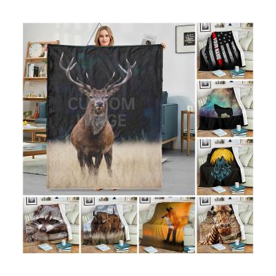 China Anti-Static Fleece Throw Blanket for Couch/Bed Cozy Super Warm Soft Microfiber Fuzzy Flannel Blanket Personalized Digital Printed Blanket for sale