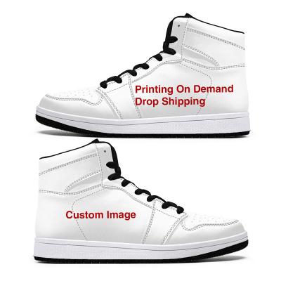 China Cushioning Custom Logo Brand Air Men Ladies Sports Shoes Leather Casual Basketball Shoes Fashion Printed Running Sneaker for sale