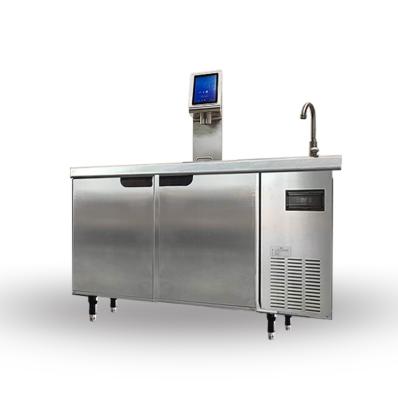 China Stainless Steel 304 Commercial intelligent bubble tea work station milk tea counter and popping boba machine for tea shops for sale