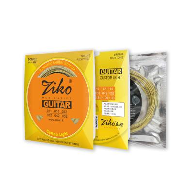 China Ziko DCZ-011 Tone Acoustic Guitar Strings Brass Inner Hexagonal Brass Inner Hot And Stable Alloy High Carbon Steel Strings String Set for sale