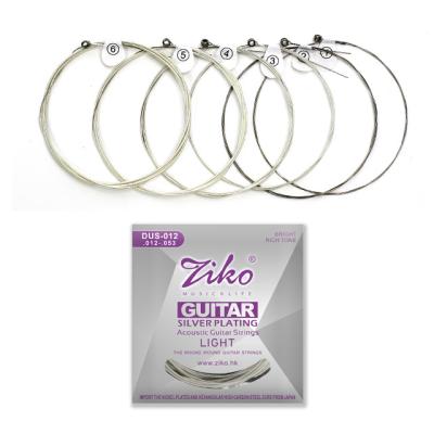 China GUITAR Ziko DUS-012 Experienced Guitarist Applicable Silver Plated Acoustic Folk Guitar Strings for sale