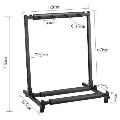 China Sturdy GUITAR Good Quality Metal Material 3/5/7/9 Slot Sets Multiple Guitar Display Metal Guitar Stand Guitar Stand Holder for sale