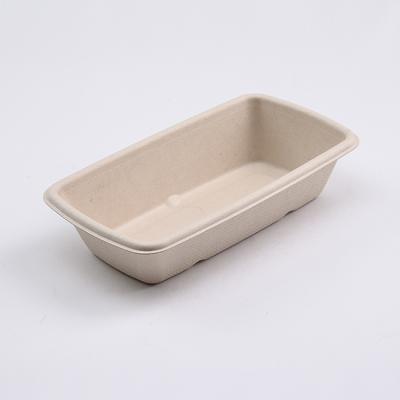 China Food Grade Disposable Oven Sugarcane Bagasse Tableware Food Safe Disposable Tray for sale