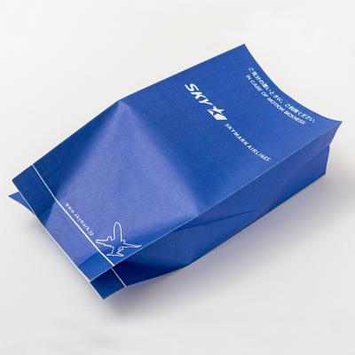 China Disposable Square Bottom Airline Vomit Paper Disposable Paper Bag for sale