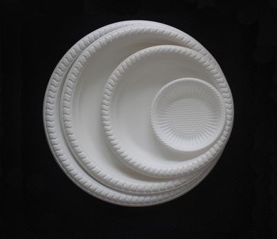 China Disposable Round Disposable Dish Tableware Cornstarch Container For Food Packaging for sale