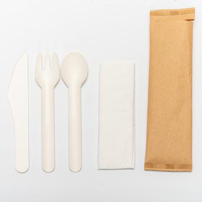 China Hotel Restaurant Wedding Party Home Disposable Paper Cutlery Eco Friendly Biodegradable Cutlery for sale