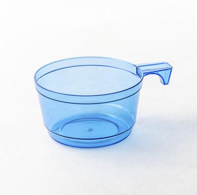 China Blue Transparent Disposable Airline Coffee Cup 5oz Disposable Plastic Coffee Cup for sale