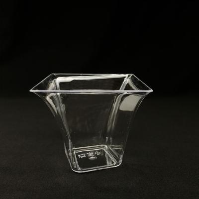 China Disposable Wholesale Airline Disposable Clear Plastic Pudding Cup for sale