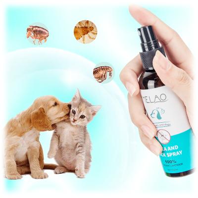 China OEM Private Label Home Sustainable 100% Natural Organic Pet and Cat Flea Anti Dog Tick Remove Spray Pet Body Care Flea Spray for sale