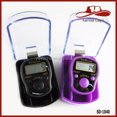 China ABS Plastic Shell 12 Colors Ring Hand Finger Tally Counter LED Digital Counter for sale