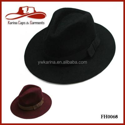 China Character Wool Felted Hats Cover Wide Brim Israel Jewish Fedoras Woolen Hat for sale