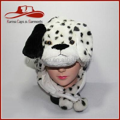 China COMMON Dalmatian Dog Plush Hat Winter Animal Kids Or Adult Novelty Cute Hats New for sale