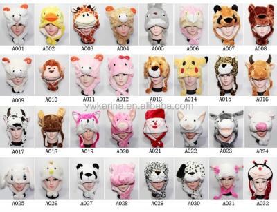 China Cute Animal Hats Winter Plush Party Hat COMMON Cartoon Warm Funny Short Type Hat for sale